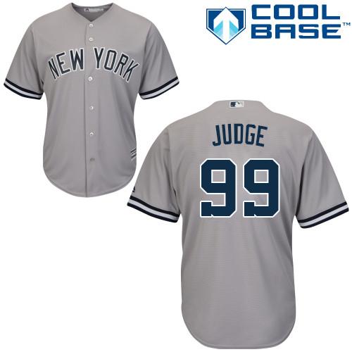 Yankees #99 Aaron Judge Grey Cool Base Stitched Youth MLB Jersey